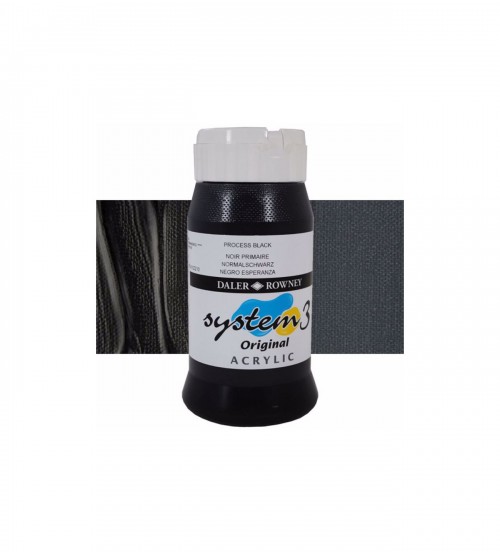 Daler Rowney System3 500 ml Akrilik Boya 040 Process Black